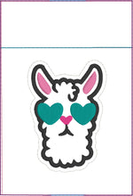 Cute Llama Design Pen Pocket In The Hoop (ITH) Embroidery Design
