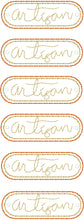 Artisan lettering Mini Patch embroidery design