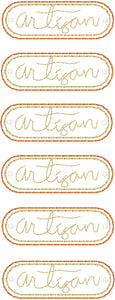 Diseño de bordado Mini Patch de letras artesanales