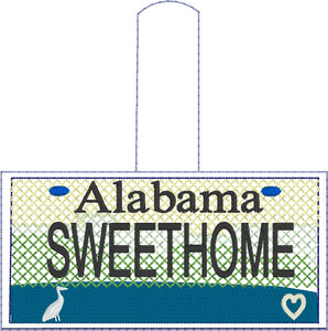 Pestaña a presión para bordado de placa de Alabama