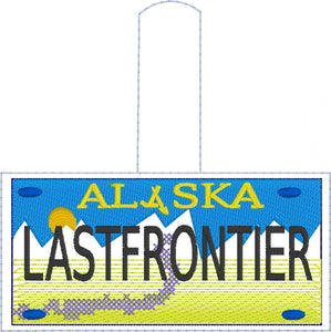 Pestaña a presión para bordado de placa de Alaska
