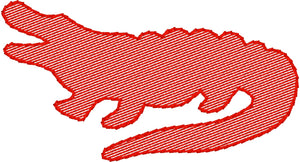 Alligator Sketch 4x4 Embroidery Design