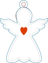 Heart Angel Christmas Ornament for 4x4 hoops