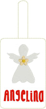 Diseño de etiqueta de equipaje de doble cara Angel para aros de 5x7