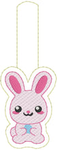 Kawaii Bunny snap tab SINGLE for 4x4 hoops