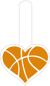 Basketball Heart Snap Tab