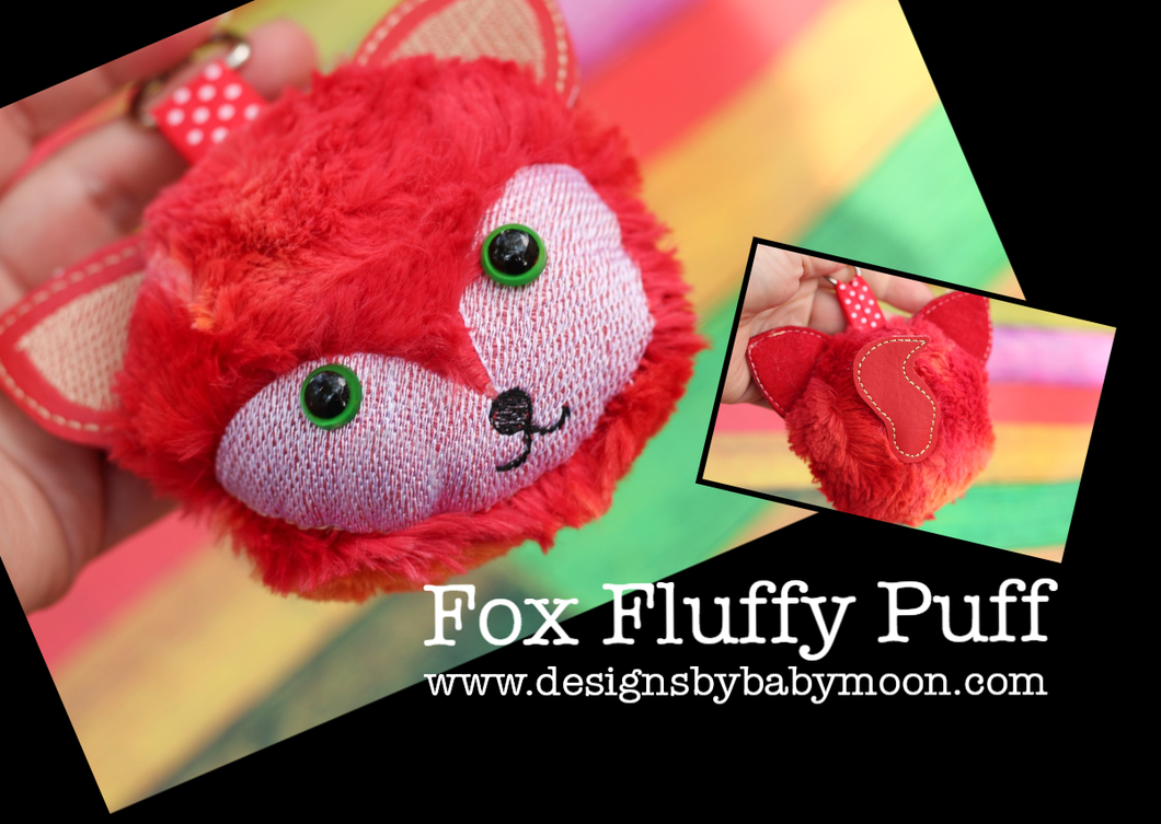 Fox Fluffy Puff - Diseño de bordado en el aro