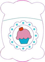 Cupcake Pen Pocket In The Hoop (ITH) Embroidery Design