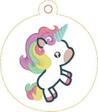 Cute Unicorn Christmas Ornament for 4x4 hoops
