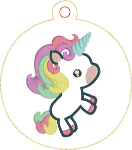 Cute Unicorn Christmas Ornament for 4x4 hoops
