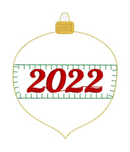 2022 or BLANK Applique Ornament for 4x4 hoops