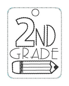 Etiquetas y ojales de escuela primaria - 2do grado- Aros 4x4 y 5x7 - 4 diseños incluidos