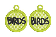 BIRDS FSL Earrings - In the Hoop Freestanding Lace Earrings