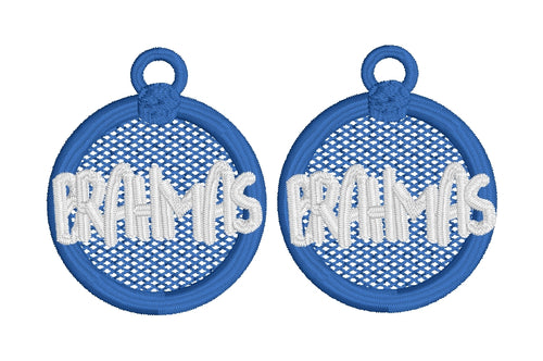 BRAHMAS FSL Earrings - In the Hoop Freestanding Lace Earrings