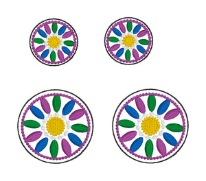 Boho Dangles Earrings embroidery design