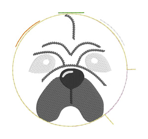 Bulldog Fluffy Puff - In the Hoop Embroidery Design