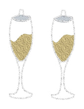 Pendientes de copas de vino y copas de champán para vinilo transparente
