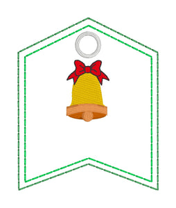 Christmas Bell Flag Tag - Personalizable Tag