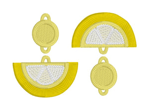 Citrus FSL Fringe Earrings - In the Hoop Freestanding Lace Earrings
