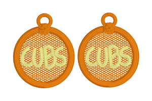 CUBS FSL Earrings - In the Hoop Freestanding Lace Earrings