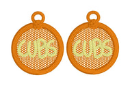 CUBS FSL Earrings - In the Hoop Freestanding Lace Earrings