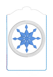 Diamond Snowflake Gift Card Holder In The Hoop (ITH) Embroidery Design