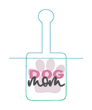 Dog Mom Doggie Bag Roll Holder Snap Tab Version Dans le projet de broderie Hoop pour cerceaux 5x7