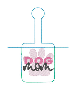 Dog Mom Doggie Bag Roll Holder Snap Tab Version In the Hoop Embroidery Project  for 5x7 hoops