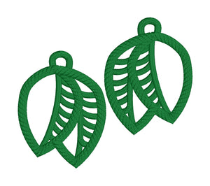Open Leaves SET FSL Earrings - In the Hoop Freestanding Lace Earrings