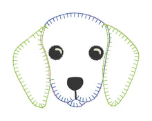 Doxie (dachshund) Face Applique Design - Five Sizes 5x7, 6x10, 8x8, 9x9, 14x14