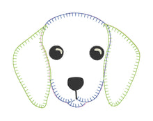 Doxie (dachshund) Face Applique Design - Five Sizes 5x7, 6x10, 8x8, 9x9, 14x14