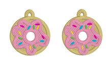 Doughnut FSL Earrings - Freestanding Lace Earring Design - In the Hoop Embroidery Project