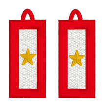 Gold Star Flag FSL Earrings - Freestanding Lace Earring Design - In the Hoop Embroidery Project