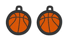 Basketball FSL Earrings - In the Hoop Freestanding Lace Earrings