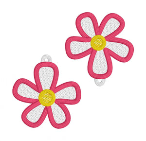 Boucles d’oreilles Big Daisies FSL - Boucles d’oreilles en dentelle autoportantes In the Hoop