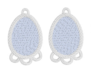 Boucles d’oreilles Blank Cascarone Eggs FSL - Boucles d’oreilles en dentelle autoportantes In the Hoop