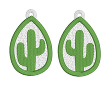 Boucles d’oreilles Cactus Teardrop FSL - Boucles d’oreilles en dentelle autoportantes In the Hoop