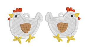 Pendientes FSL de pollo - Pendientes de encaje independientes en el aro