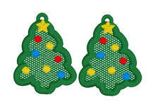 Christmas Tree FSL Earrings - In the Hoop Freestanding Lace Earrings