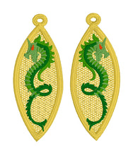 Dragon Wedge FSL Earrings - In the Hoop Freestanding Lace Earrings