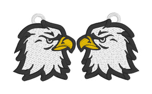 Eagle Head FSL Earrings - In the Hoop Freestanding Lace Earrings