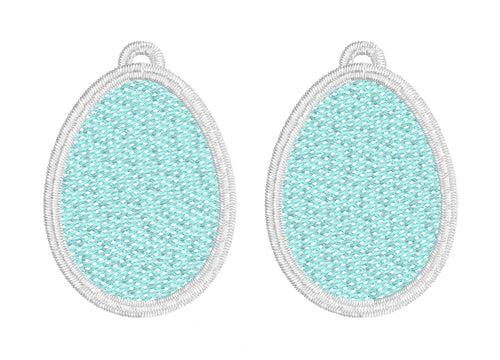 Boucles d’oreilles Blank Egg FSL - Boucles d’oreilles en dentelle autoportantes In the Hoop