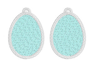 Boucles d’oreilles Blank Egg FSL - Boucles d’oreilles en dentelle autoportantes In the Hoop