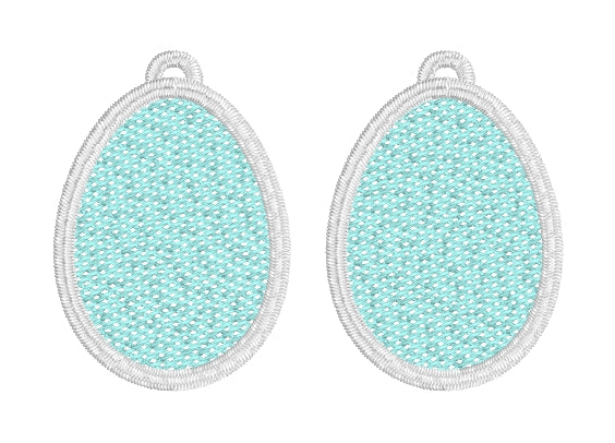 Blank Egg FSL Earrings - In the Hoop Freestanding Lace Earrings