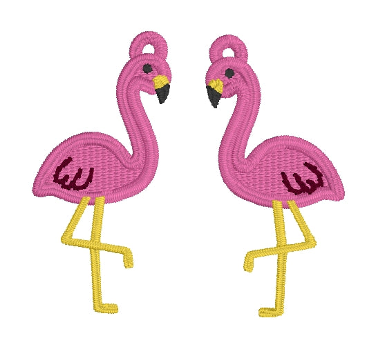 Pendientes Flamingo FSL - Pendientes de encaje independientes en el aro