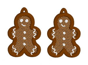 Gingerbread FSL Earrings - In the Hoop Freestanding Lace Earrings