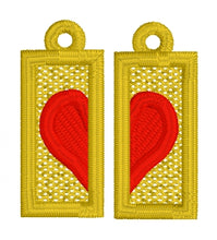 Heart Tiles FSL Earrings - In the Hoop Freestanding Lace Earrings