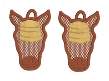 Horse FSL AND Fringe Earrings - In the Hoop Freestanding Lace Earrings