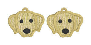 Labrador FSL Earrings - In the Hoop Freestanding Lace Earrings