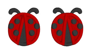 Boucles d’oreilles FSL Ladybug - Boucles d’oreilles en dentelle autoportantes In the Hoop